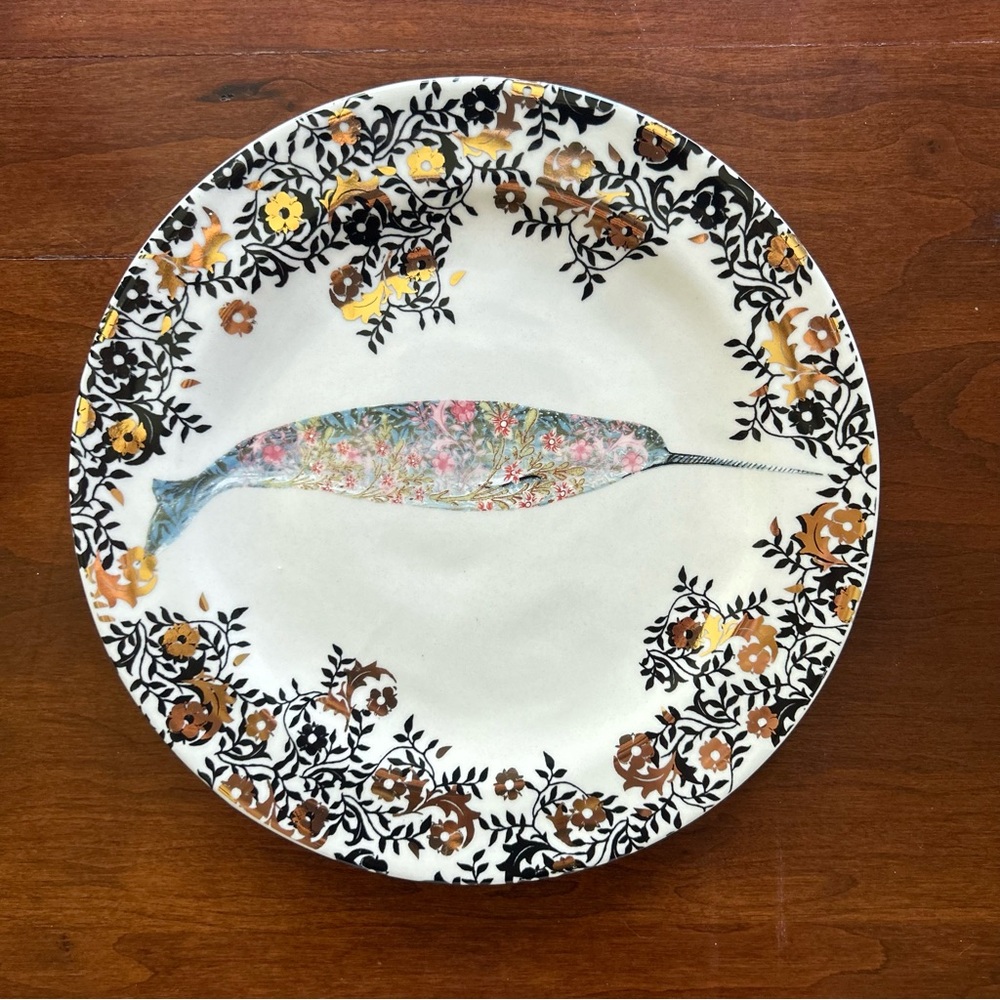 Anthropologie Dessert Plate - Narwhal